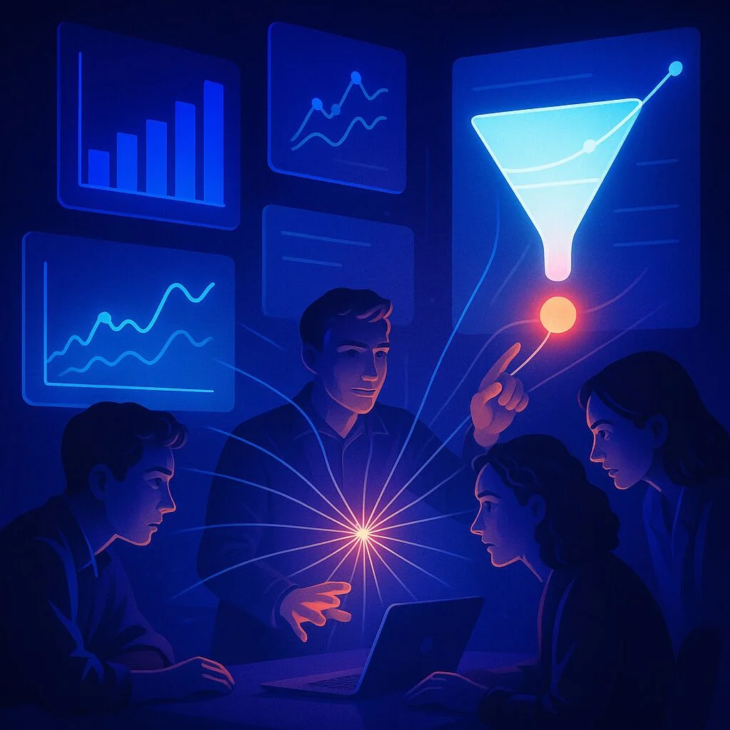 Analytics dashboard with Google Analytics and conversion tracking