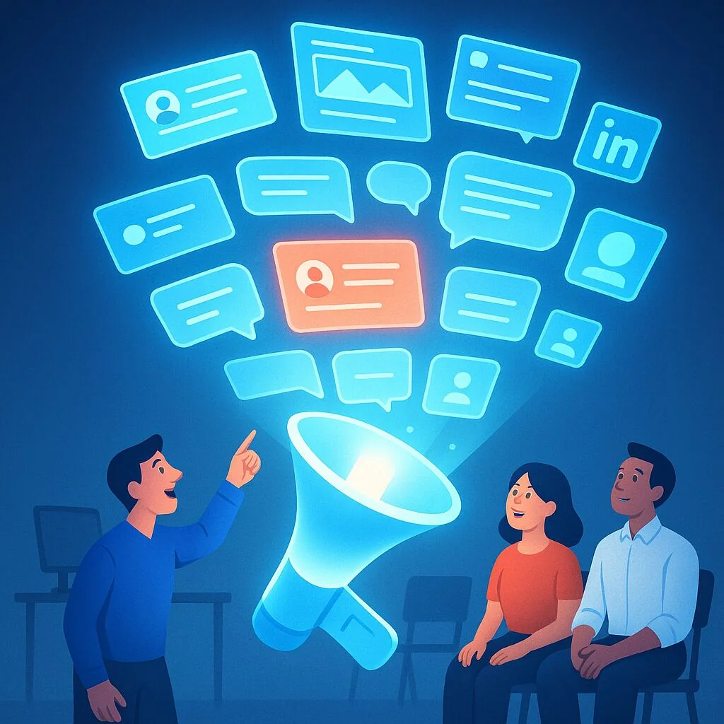 Content marketing strategy with blog posts and social media planning