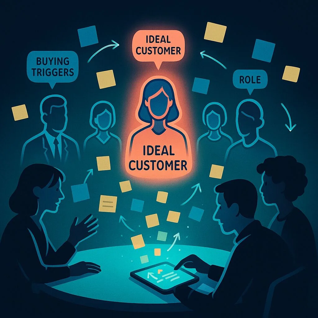 Customer persona research with user interviews and data analysis